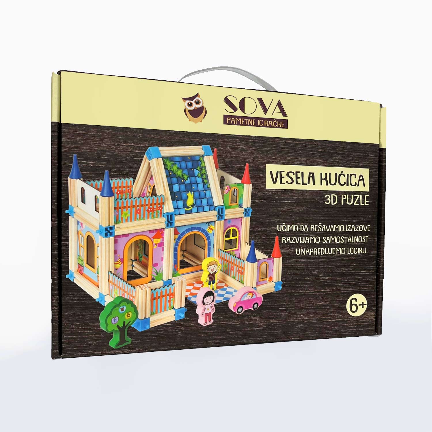 SOVA 3D PUZLE-VESELA KUCICA